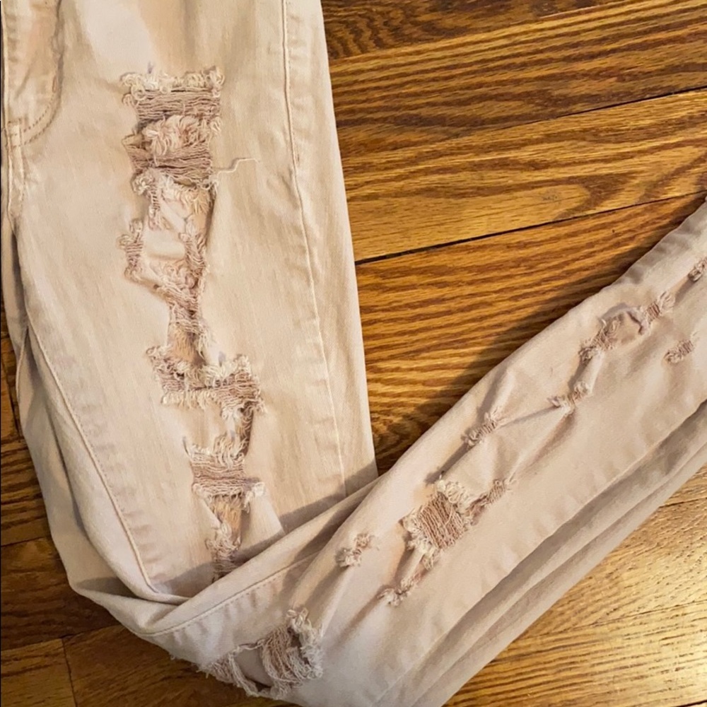 Design Lab Pink Ripped Jeans - Picture 2 of 3